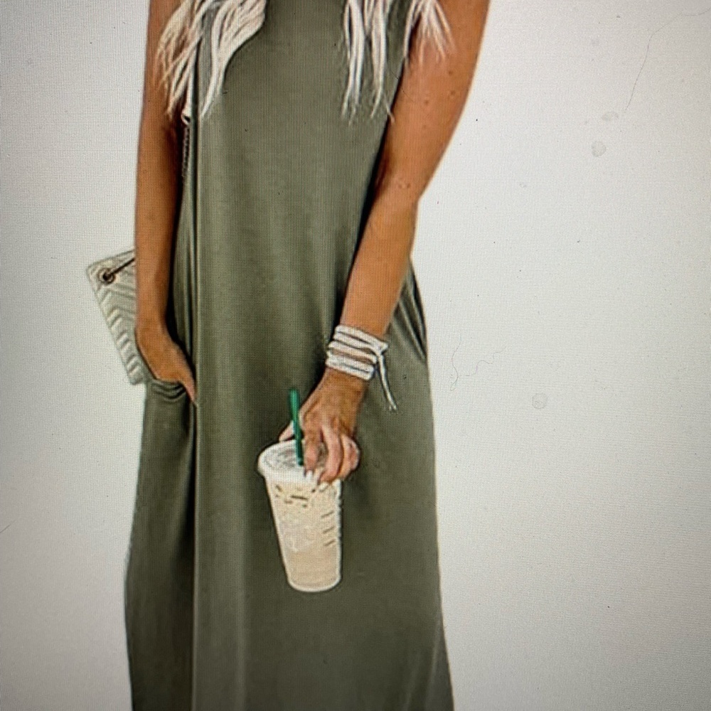 Split Maxi shirt Dress